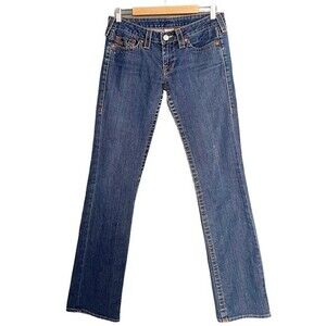 True Religion Straight Jeans Medium Wash Rigid Denim Women’s Size 29 TRW1610